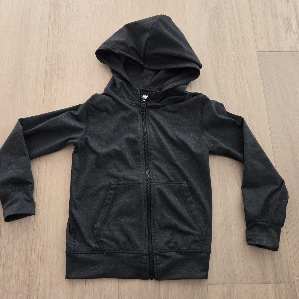 Roots Kids- Dark Grey Zip Up Hoodie - Small - 5 Years